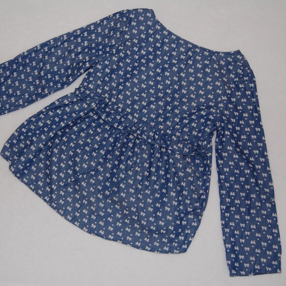 NWOT Beautees Girls Size L, Summer Dress, Blue with White Bowties & Hear… - Picture 13 of 14